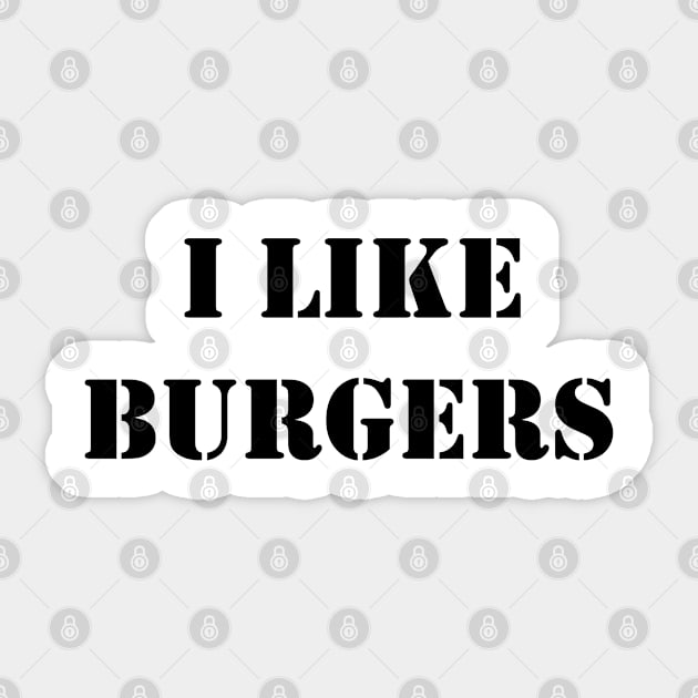 Burgers Sticker by VanBur